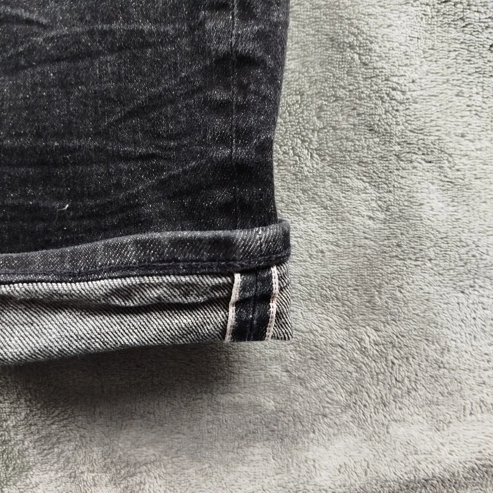 Revtown Jeans Mens Size 34x30‎ Black Selvedge Decade Denim Tapered Stretch